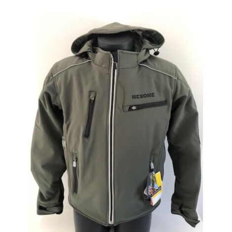 Motorradjacke nexone soft-shell kaki soft shell Größe s