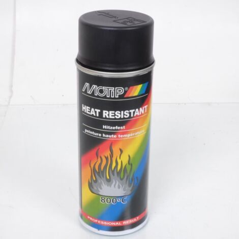 Motip-Lackspray für Autos, mattschwarz, 800 °C / 400 ml / m04031,