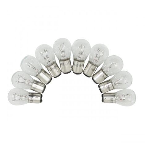 10er Packung Glühbirnen bay15d 12v 18/5w flosser 5219 klar für
