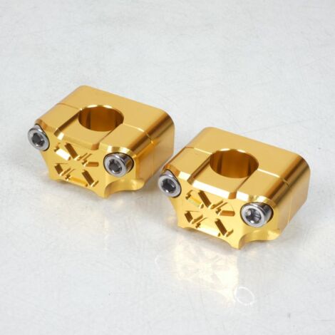 Paar Universal-Lenkerbrücke Gold Ø22mm Erhöhung 22mm 3as Racing