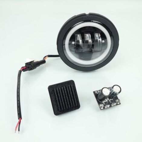 vorderer optik evok iron led 12v angel eyes für roller lambretta