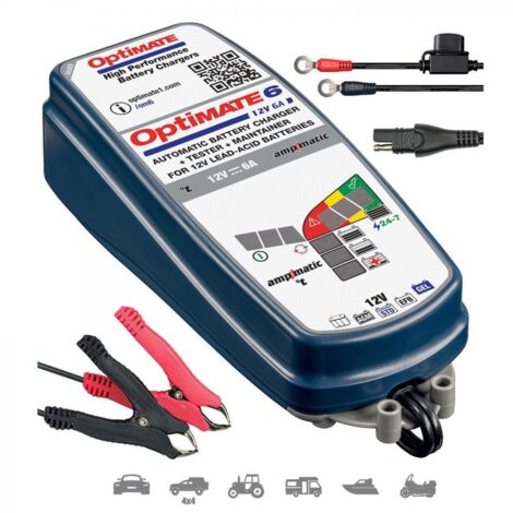 intelligentes batterieladegerät optimate 6 tm360 12v 6a 3 bis