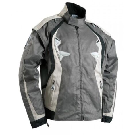 Blouson veste grise moto trap pour motard moto enduro tt terrain