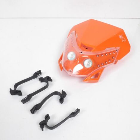 Platte Scheinwerfer Gabelkopf one e.t. orange für Motorrad