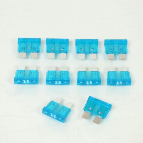 10er-Pack 15a Flachsicherung Standard steckbar 19x19x5mm für