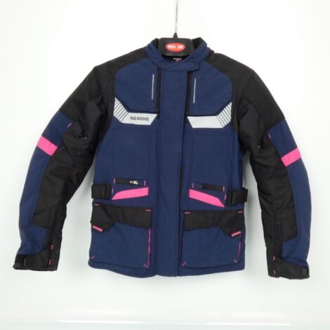 Motorradjacke nexone adventure touring blau schwarz rosa für
