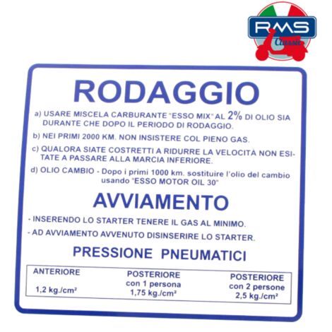 Aufkleber für Piaggio 125 Cosa Roller, Baujahre 1988 bis 1991, (1/3)