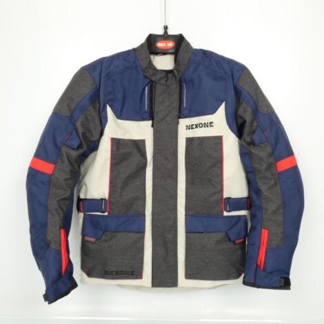 Motorradjacke nexone touring adventure beige blau grau für Herren
