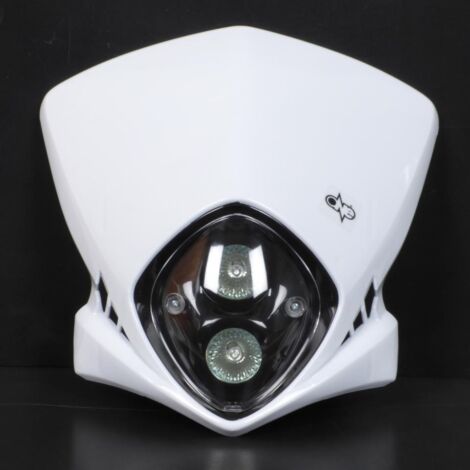 Scheinwerferplatte Gabelkopf one duke weiß für Motorrad Optik