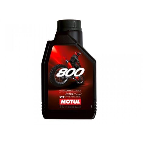olio 2t motul 800 factory line off road racing 100% synthèse 1l