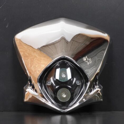 Scheinwerferplatte Gabelkopf one duke Chrom für Motorrad Optik