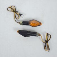 Paar LED-Blinker TRANCE Schwarz 12V Chaft für Motorrad Triumph