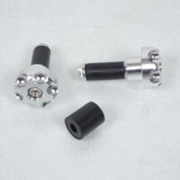 paar lenkerendstück barrel Ø13/23mm silber chaft für motorrad