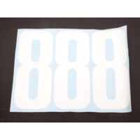 Aufkleber Lot 3 drei Sticker pxp Rennnummer für Motorrad 8 acht