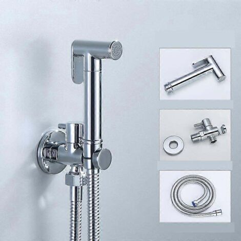 Ensemble d'accessoires pour bidet et WC à main en laiton, robinet de bidet noir, douche à jet d'eau pour salle de bain