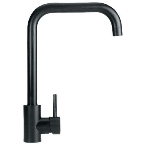 Nouveau robinet d'évier de cuisine en acier inoxydable noir 304 avec mitigeur pivotant à 7 caractères (1/5)