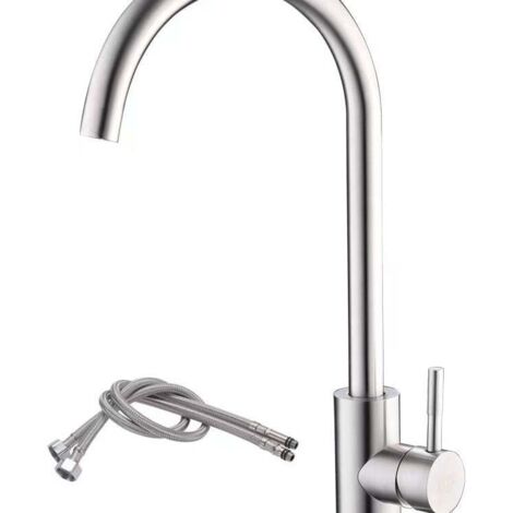 Robinet de cuisine, mitigeur pivotant haut pour évier avec une seule tige (1/5)