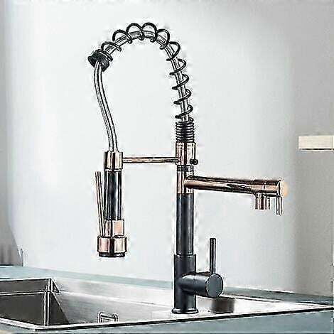 Robinet de cuisine en or rose, robinet de cuisine pivotant à 360°, mitigeur de cuisine (1/5)