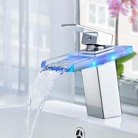 Robinet cascade chromé pour salle de bain (1/5)