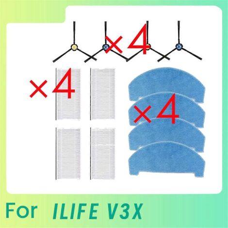 Lot de 12 filtres de brosse latérale pour robot aspirateur V3X (pièces de rechange) (1/5)