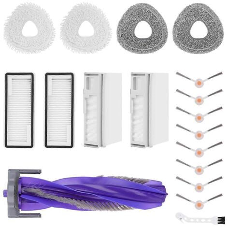Kit d'accessoires de rechange pour aspirateurs robots Freo X Ultra : brosse latérale principale, filtre HEPA et chiffon de nettoyage. (1/5)