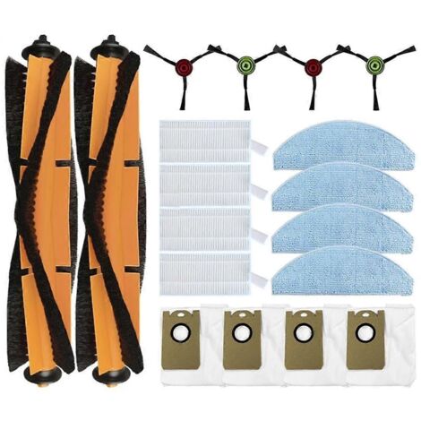 Accessoires de rechange pour aspirateur robot G2 / G2D : brosse principale latérale, filtre HEPA, lingette de nettoyage, sac à poussière (18 pièces). (1/5)