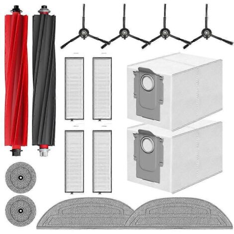 Kit de rechange de 16 pièces pour aspirateur robot S8 MaxV Ultra : brosse, filtre, lingette de nettoyage, sac à poussière (1/5)