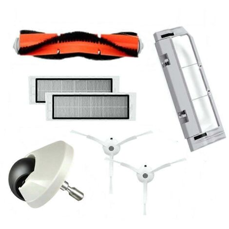 Pour aspirateur robot Xiaomi Mi 1ère génération / 2 / 1S, SDJQR01RR SDJQR02RR SDJQR03RR, roue filtre de brosse latérale principale Roborock (1/5)