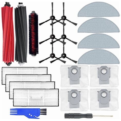 Accessoires pour S8 Pro Ultra : Brosse principale, filtre HEPA, chiffon de nettoyage, sacs à poussière, pièces de rechange (1/5)