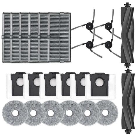 Pièces détachées pour aspirateur robot X40 Ultra/X40 Pro : brosse latérale rotative, filtre, lingettes de nettoyage, sac à poussière. (1/5)