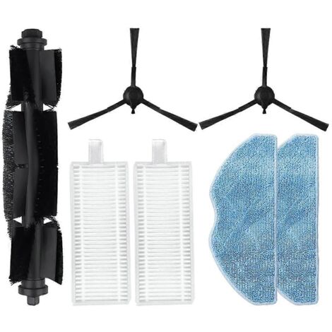 Pièces de rechange et accessoires pour aspirateur robot MiWhole M8 Lite : brosse principale latérale, filtre HEPA, lingettes de nettoyage. (1/5)