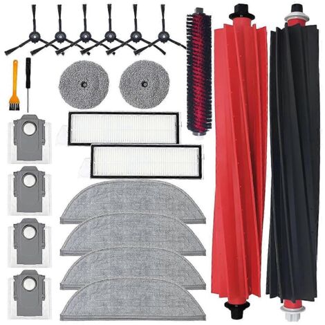 Accessoires pour robot aspirateur S8 Maxv Ultra : Pièces détachées, brosse principale, filtre HEPA, lingette de nettoyage, sacs à poussière. (1/5)