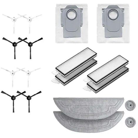 Accessoires de rechange pour aspirateur robot S8 MaxV Ultra G20s : sac de lavage, brosse latérale et filtre. (1/5)