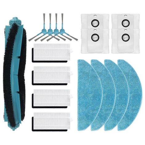 Accessoires et pièces détachées pour les modèles Immortal Series 7490 et 8290 : brosse latérale principale, filtre HEPA, chiffon de nettoyage, sac à poussière. (1/5)
