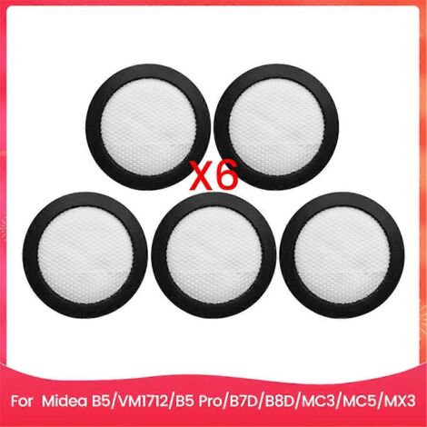 Lot de 5 filtres d'aspirateur compatibles avec les modèles B5 VM1712, B5 Pro, B7D, B8D, MC3, MC5 et MX3 (accessoires de rechange pour aspirateur anti-acariens). (1/5)
