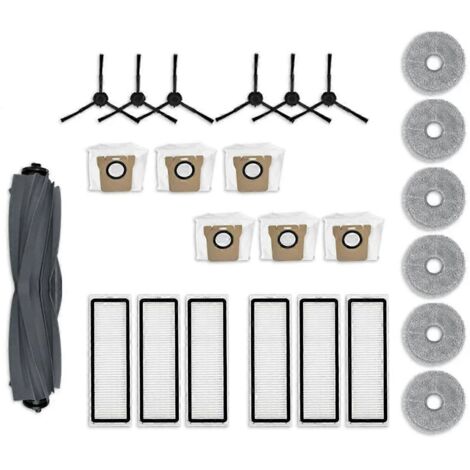 Accessoires et pièces de rechange pour L30 Ultra : brosse principale, filtre HEPA, lingette de nettoyage et sac à poussière (1/5)