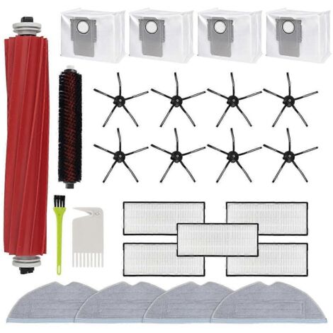 Pièces détachées pour aspirateur robot S7 MaxV Ultra/S7 Max Ultra : brosse principale, filtre HEPA, lingettes de nettoyage et sacs à poussière. (1/5)