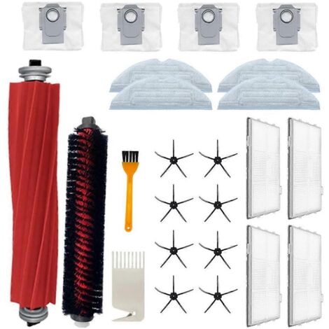 Pièces détachées pour aspirateur robot S7 MaxV Ultra / S7 Pro Ultra : brosse principale, filtre HEPA, lingette de nettoyage et sacs à poussière (1/5)