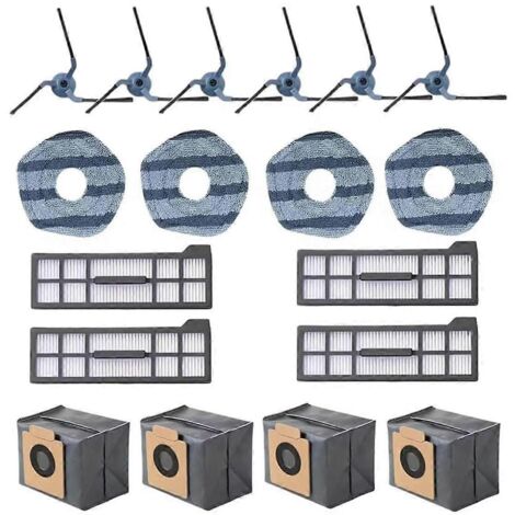 Pièces de rechange pour kit d'accessoires d'aspirateur X10 Pro Omni : lingettes de nettoyage, sacs à poussière, filtres HEPA (1/5)