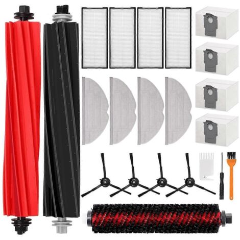 Pièces détachées pour aspirateur S8 Pro Ultra/S8/S8+/S8 Plus : brosse principale, filtre HEPA, lingette et sac à poussière. (1/5)
