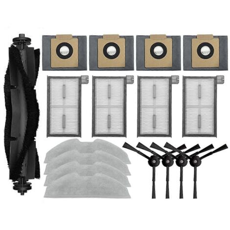 Kit d'accessoires pour aspirateur X8 Pro : 1 brosse principale, 4 brosses latérales, 4 lingettes de nettoyage, 4 sacs à poussière, 4 filtres HEPA (1/5)