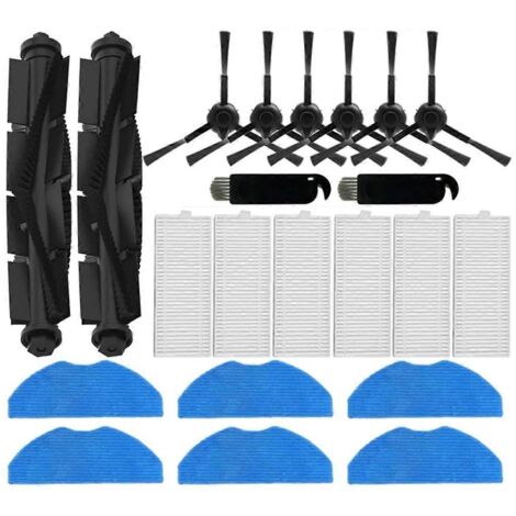Pour aspirateur robot PVCR 6001 IQ Home Aqua/ VRR80214VB VRR94314VB, filtre de brosse latérale principale et serpillière HEPA (1/5)
