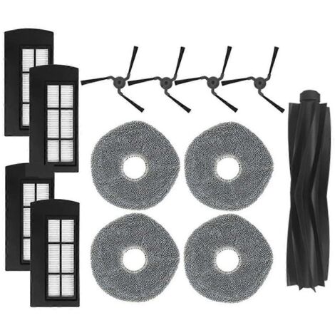 Pièces de rechange pour aspirateur robot Clean X9 Pro : brosse rotative, filtre et balai latéral. (1/5)