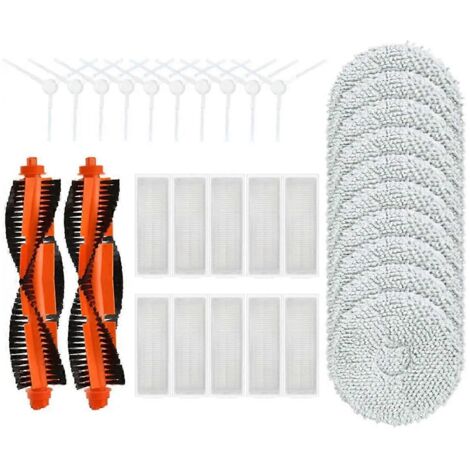 Pièces détachées pour aspirateur robot X20 / Robot autonettoyant 2 / C101 : brosse latérale principale, filtre HEPA, lingettes de nettoyage (1/5)