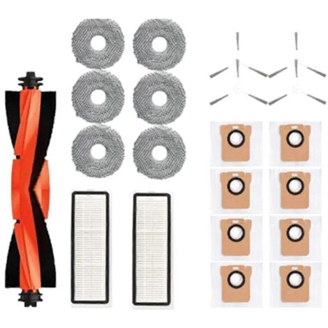 Accessoires pour aspirateur robot X20+/X20 Plus : sac à poussière, chiffon de nettoyage, brosse principale latérale, filtre HEPA, pièces de rechange (1/5)