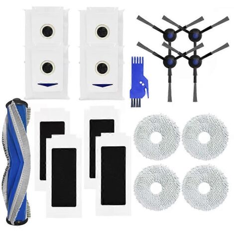 Accessoires pour aspirateurs T30 PRO OMNI DDX14 / M12 Pro+ : sacs à poussière, filtre, rouleau, brosse latérale et chiffon de nettoyage. (1/5)