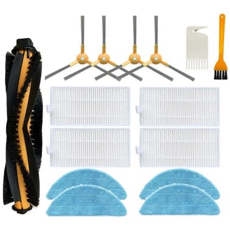 Pièces de rechange pour aspirateur robot KaBuM Smart 700 / 500 : rouleau, brosse latérale principale, filtre HEPA, lingettes de nettoyage (1/5)
