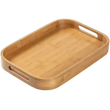 Plateau chauffant en bambou pour aliments et thés, avec poignée, durable pour la cuisine à domicile et les restaurants. (1/5)
