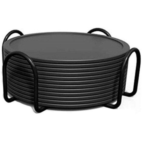 Lot de 12 sous-verres ronds isolants en silicone pour tasses à thé et à café, protection de table (1/5)