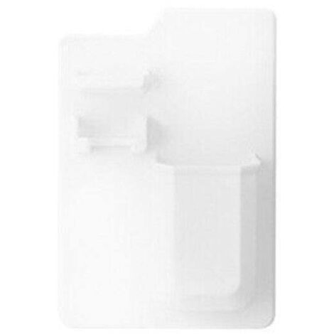 Porte-brosse à dents en silicone blanc pour douche, rangement pour rasoir et dentifrice. (1/5)